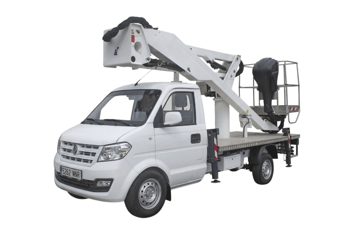 Camión canasta para trabajos eléctricos